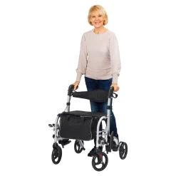 Aluminium Hybrid Rollator und Transportrollstuhl - AT51005