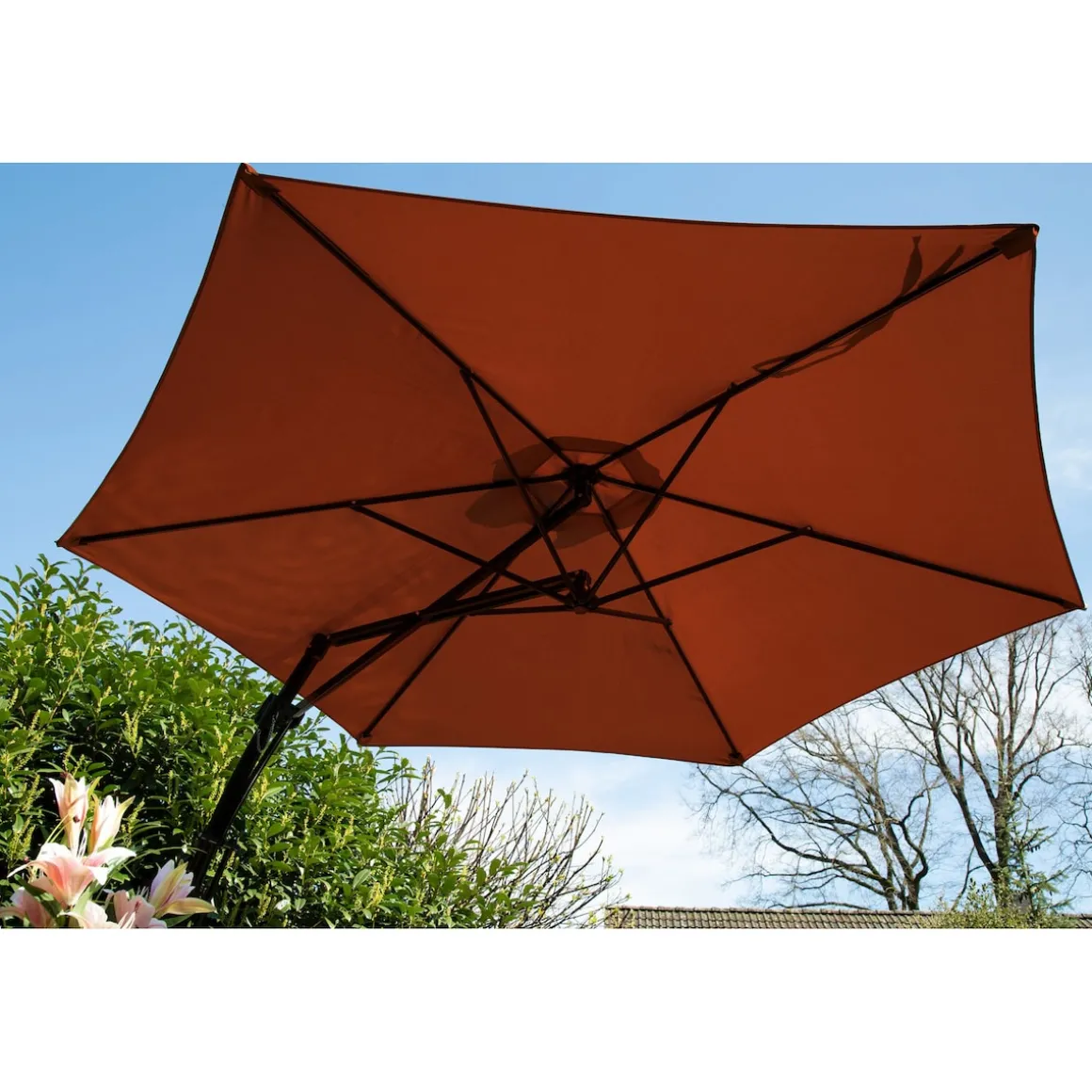 Ampel-Sonnenschirm Greenday braun