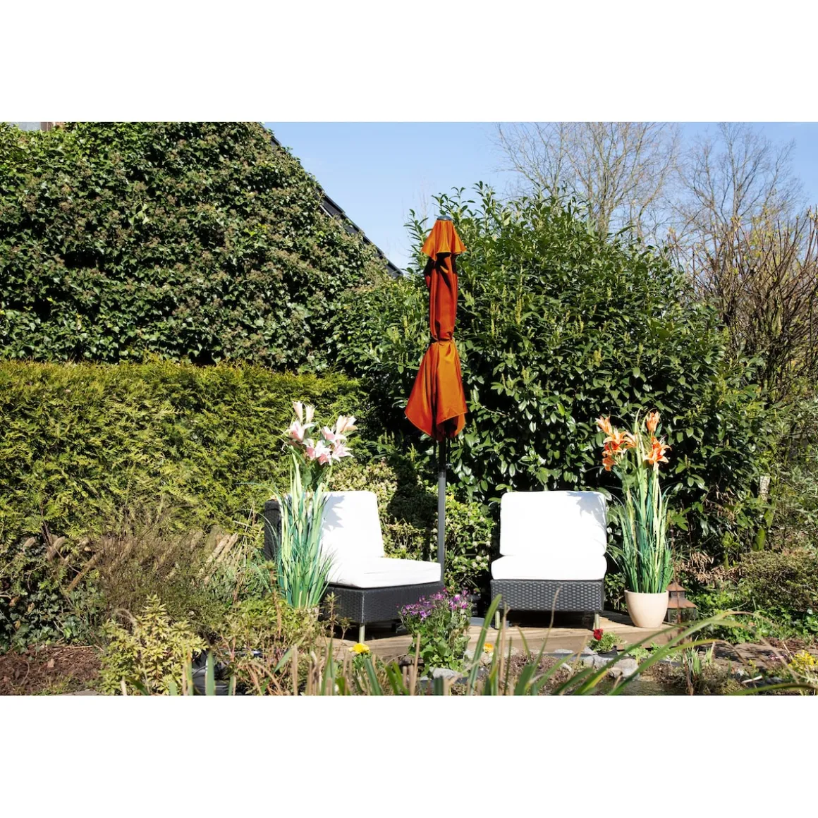 Ampel-Sonnenschirm Greenday braun