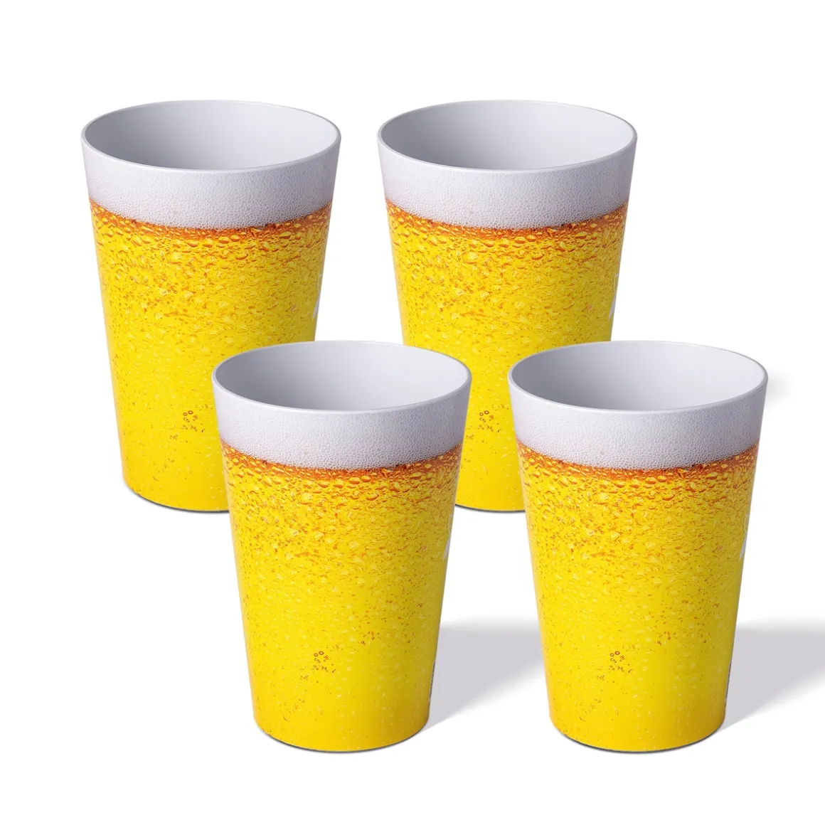 AWAVE Trinkbecher 500 ml rPET Set 4-teilig, mit Eichstrich