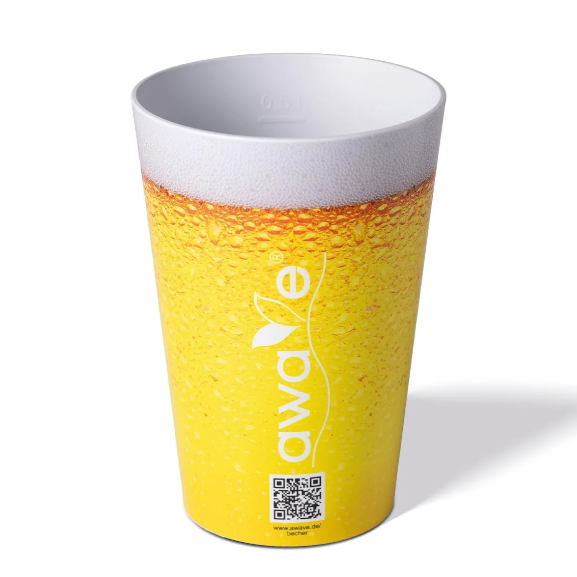 AWAVE Trinkbecher 500 ml rPET Set 4-teilig, mit Eichstrich