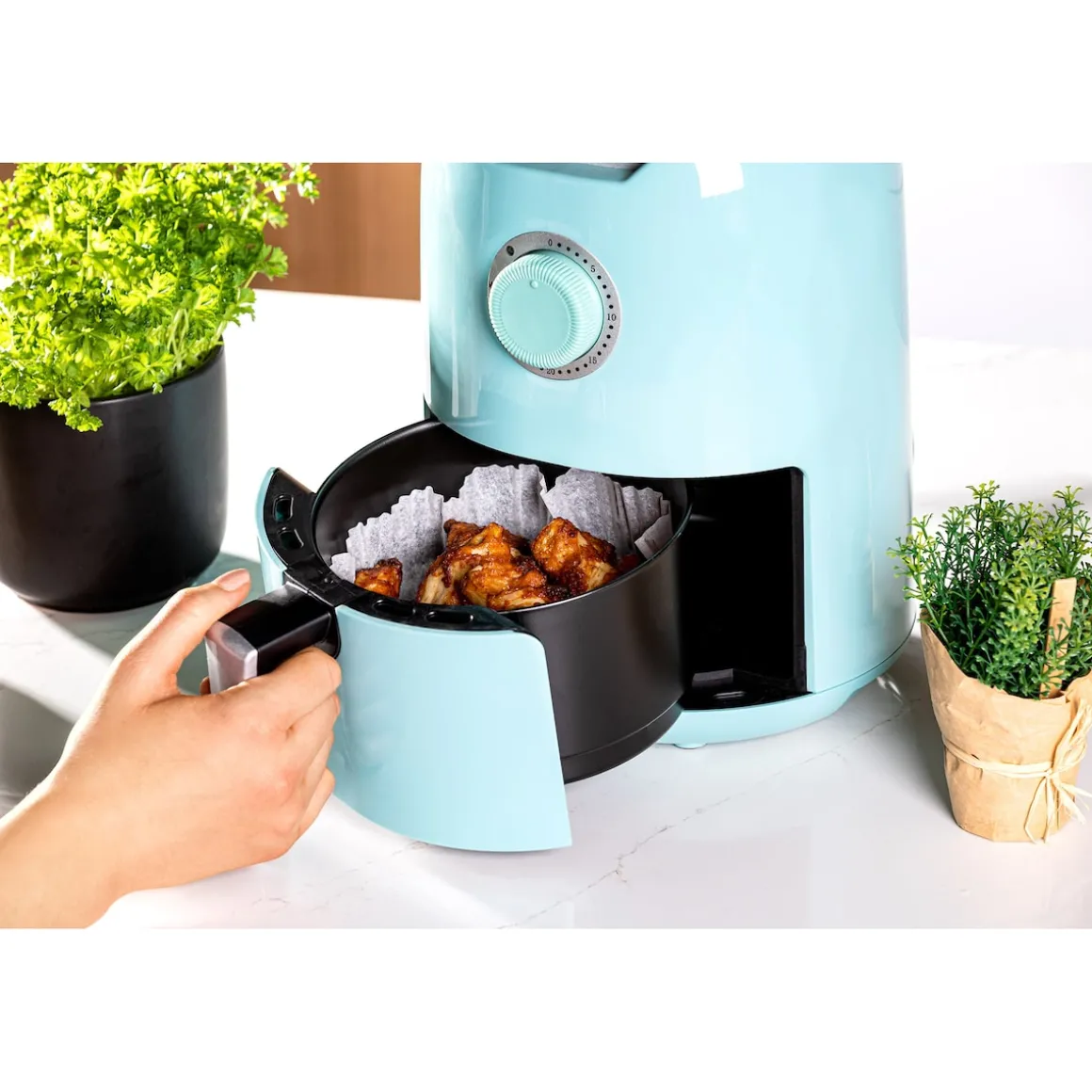 Backpapier-Einlagen für Heißluftfritteusen, 30 Stück