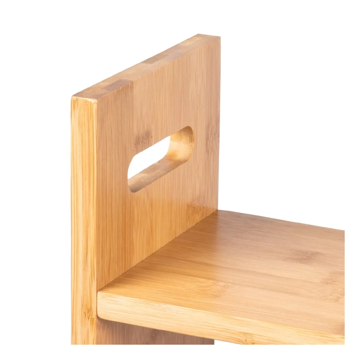 Bambusregal mit Küchenrollenhalter