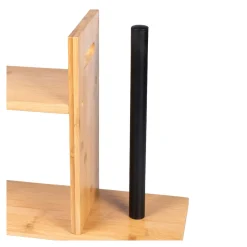 Bambusregal mit Küchenrollenhalter