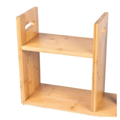 Bambusregal mit Küchenrollenhalter