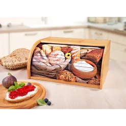 Bambus-Rollbrotkasten mit Motiv