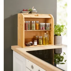 Bambus-Rollladen-Regal