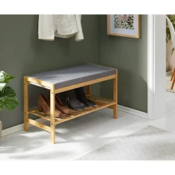 Bambus-Schuhbank