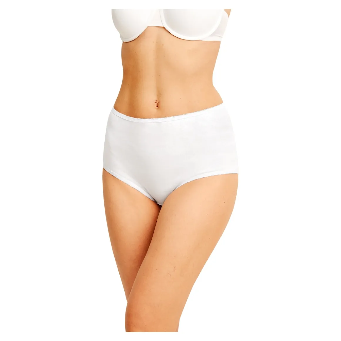 Baumwoll-Taillenslip weiß - 5 Stück