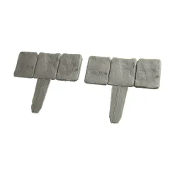 Beeteinfassung "Steine", 10 Stück grau