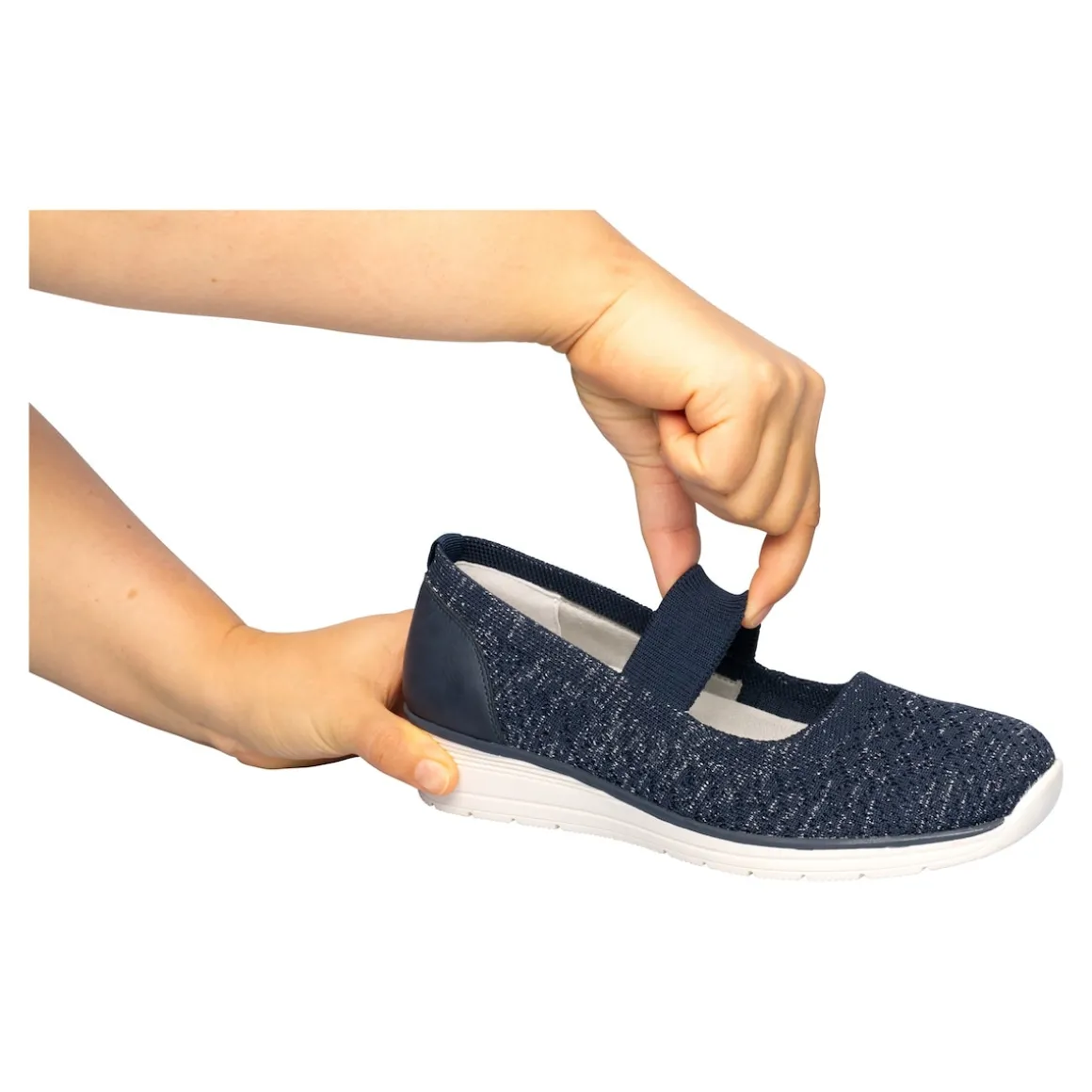 Bequem-Ballerina "Federleicht" marine
