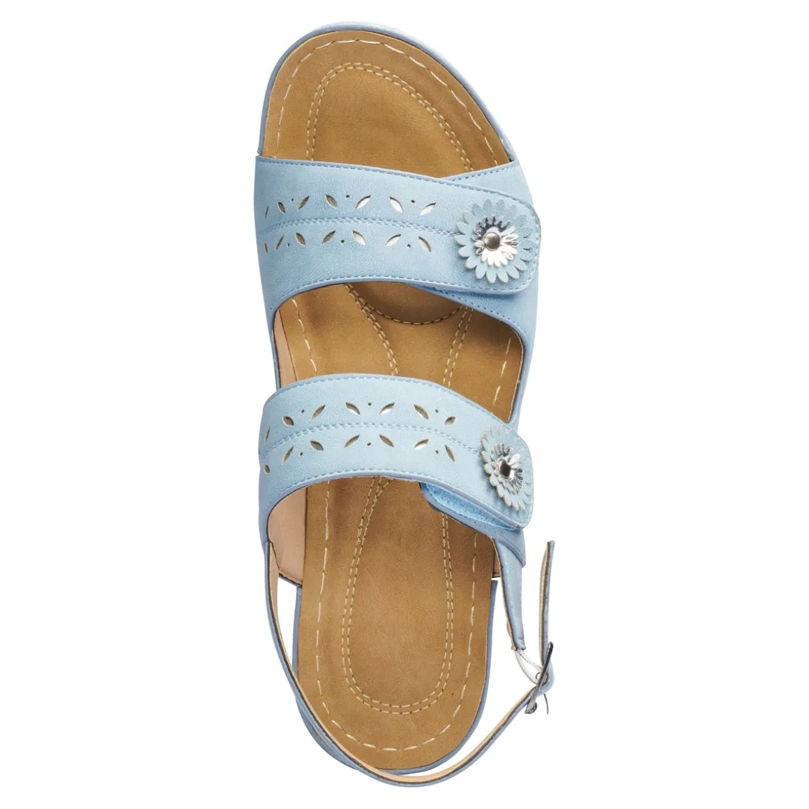 Bequem-Klettsandalette "Carina" hellblau