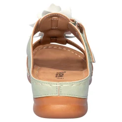 Bequem-Pantolette „Blume“ grün