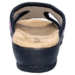 Bequem-Pantolette „Rosen“ marine