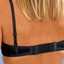 BH-Verlängerung, 3 Stück 3 Häkchen schwarz