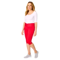 Capri-Leggings „Diamant-Optik“ rot