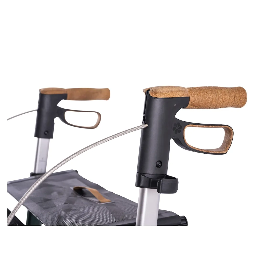 Carbon Rollator inklusive Tasche, faltbar British Racing Green