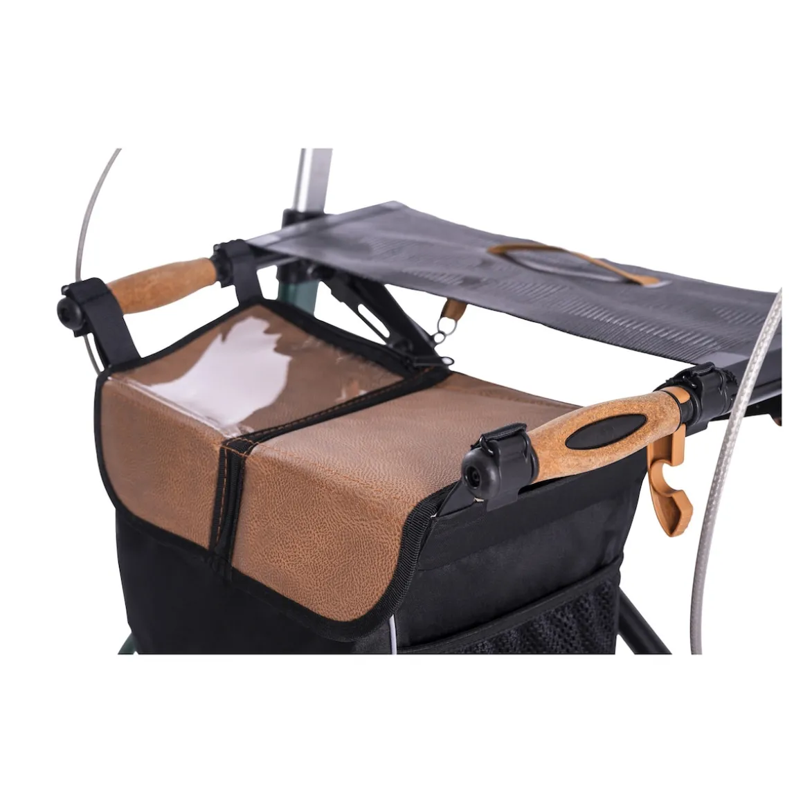 Carbon Rollator inklusive Tasche, faltbar British Racing Green