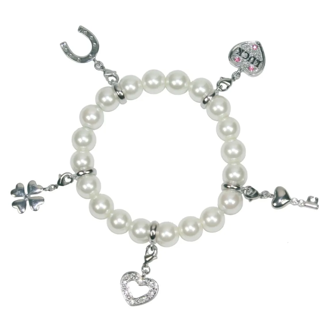 Charms Magnet Armband Weiß