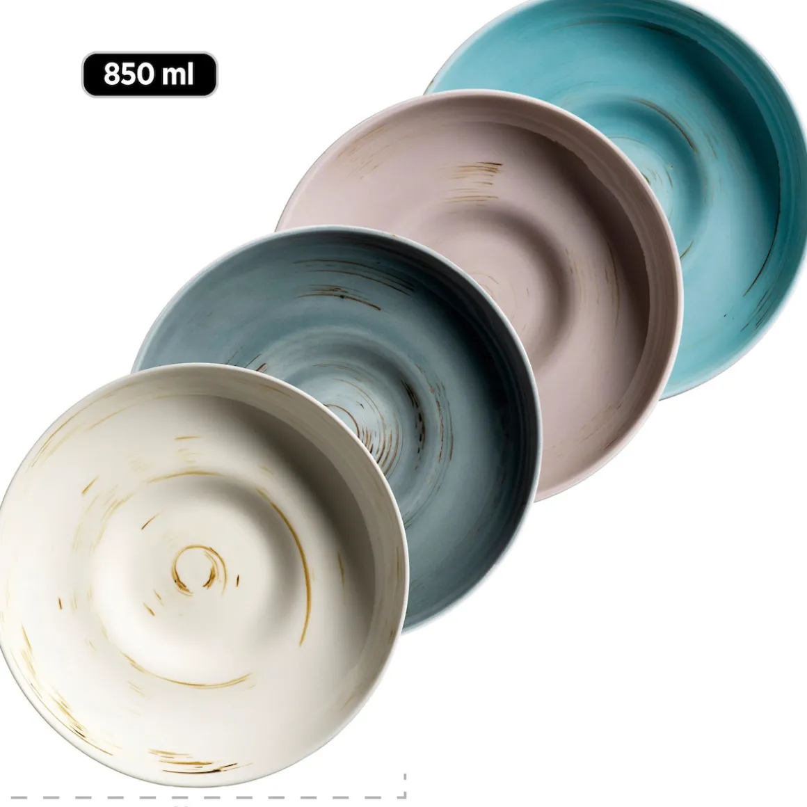 Derby Geschirr-Set, Porzellan 4 x Speisteller, 4 x Dessertteller, 4 x Kaffeebecher, 4 x Müslischale