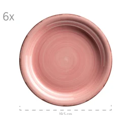 Dessertteller-Set, Steingut LUMACA Koralle