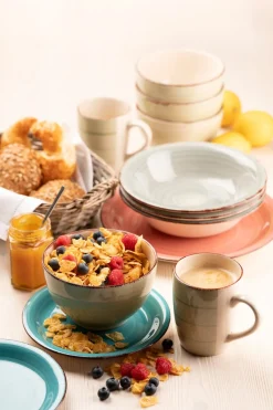 Dessertteller-Set, Steingut LUMACA Laguna