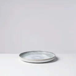 Dessertteller-Set, Steinzeug TIEFER SEE Grau / Weiß