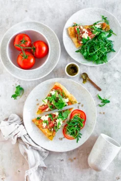 Dessertteller-Set, Steinzeug Alpenwiese Creme