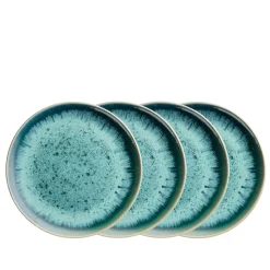 Dessertteller-Set, Steinzeug Carellia Blau