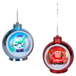 3D-LED-Christbaumkugel Schneemann