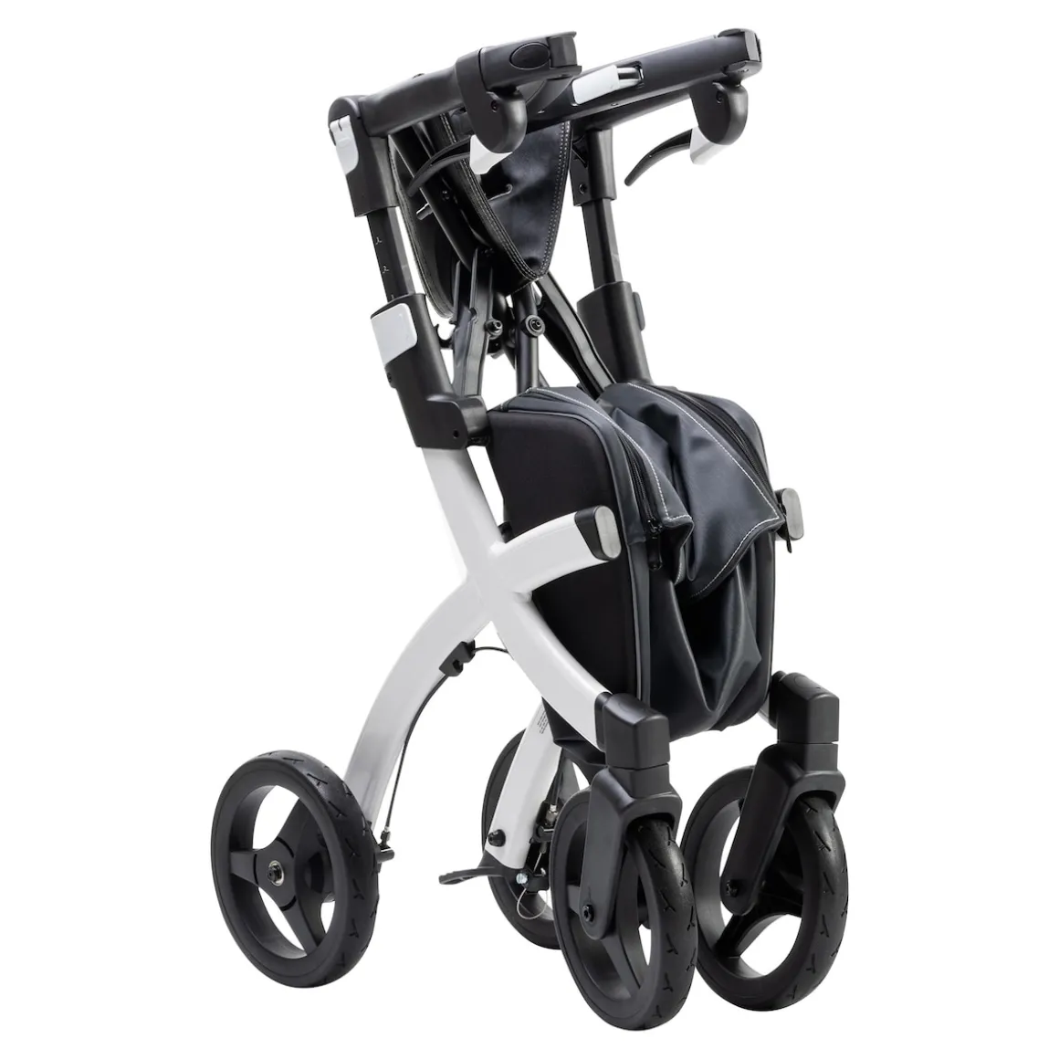 Einkaufsrollator Rollz Flex mit Sitz und Tasche, faltbar Pebble White Small