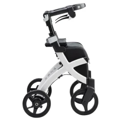 Einkaufsrollator Rollz Flex mit Sitz und Tasche, faltbar Pebble White Small