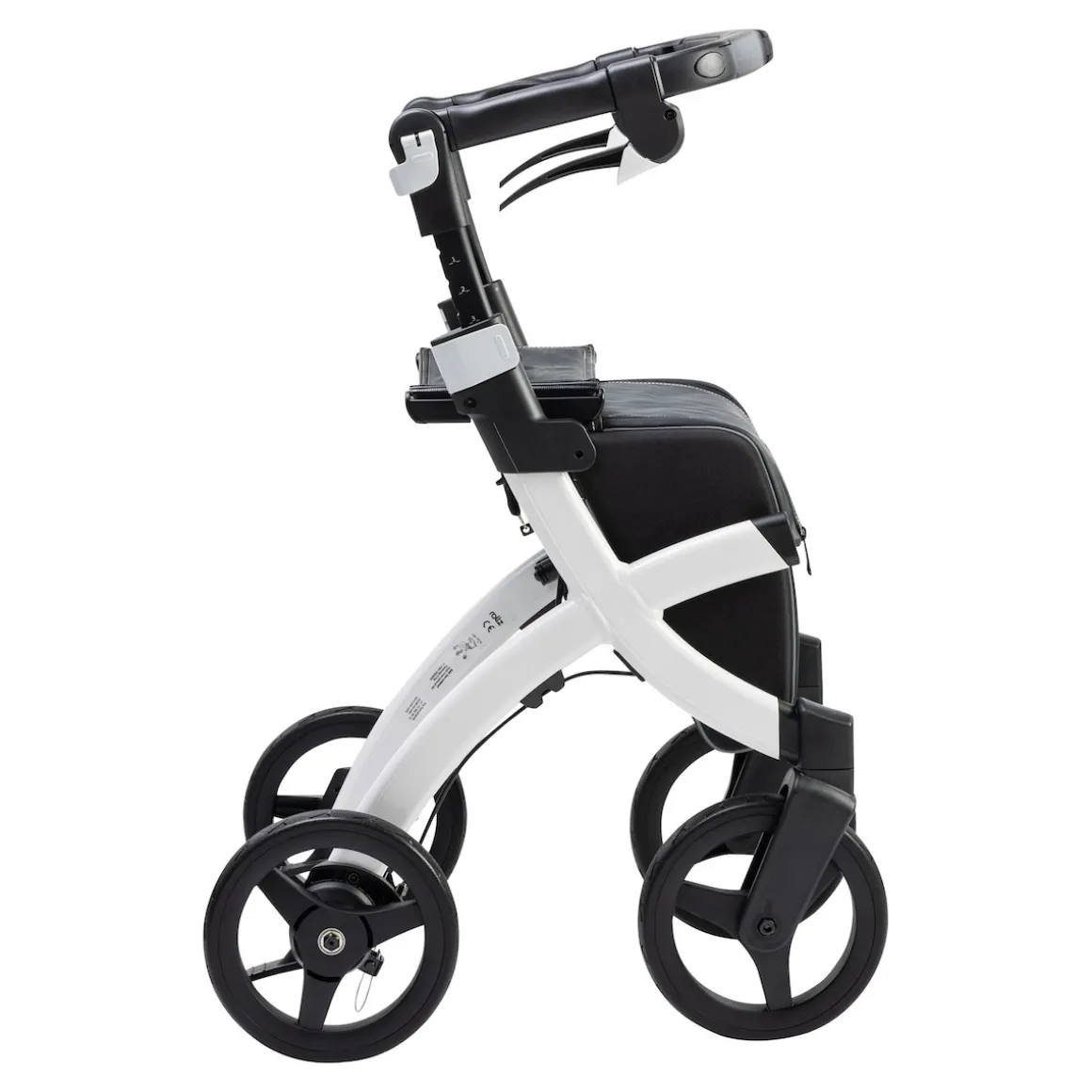 Einkaufsrollator Rollz Flex mit Sitz und Tasche, faltbar Pebble White Small