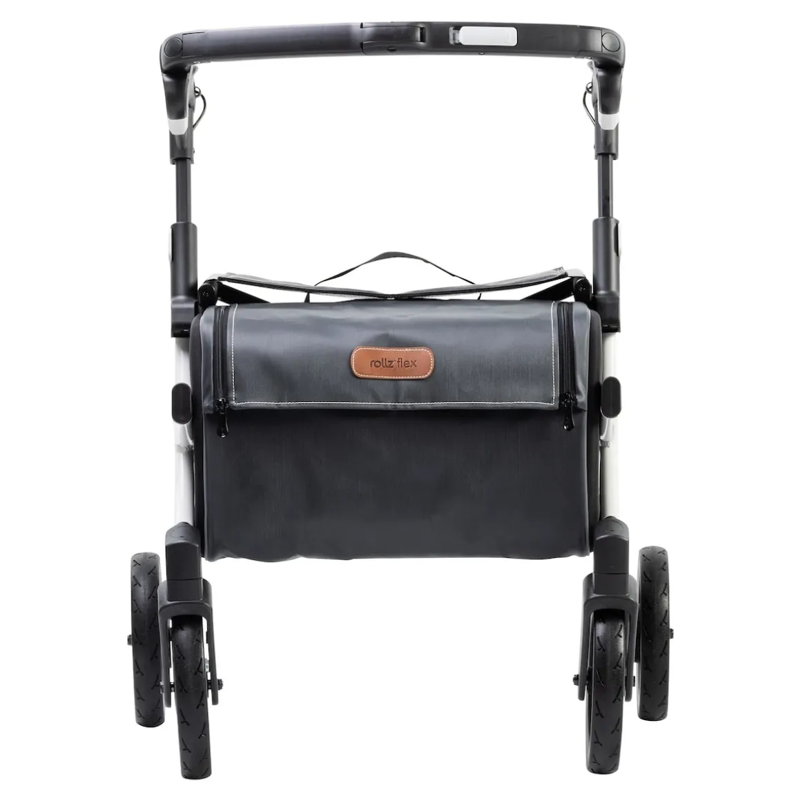 Einkaufsrollator Rollz Flex mit Sitz und Tasche, faltbar Pebble White Small