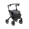 Einkaufsrollator Rollz Flex mit Sitz und Tasche, faltbar Matt Black