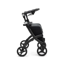 Einkaufsrollator Rollz Flex mit Sitz und Tasche, faltbar Matt Black