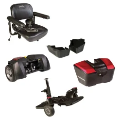 Elektrorollstuhl M35+ mit Staufächern, 6 km/h rot