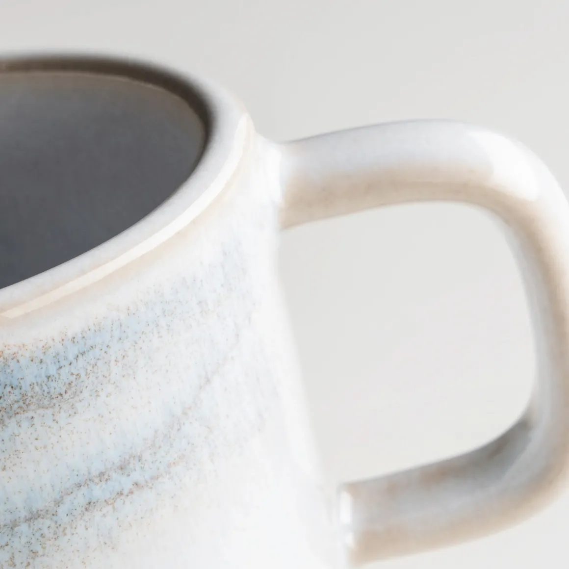 Espressotassen-Set, Steinzeug TIEFER SEE Grau / Weiß