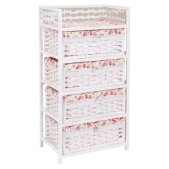 Flecht-Kommode „Romantik“ 4 Fächer