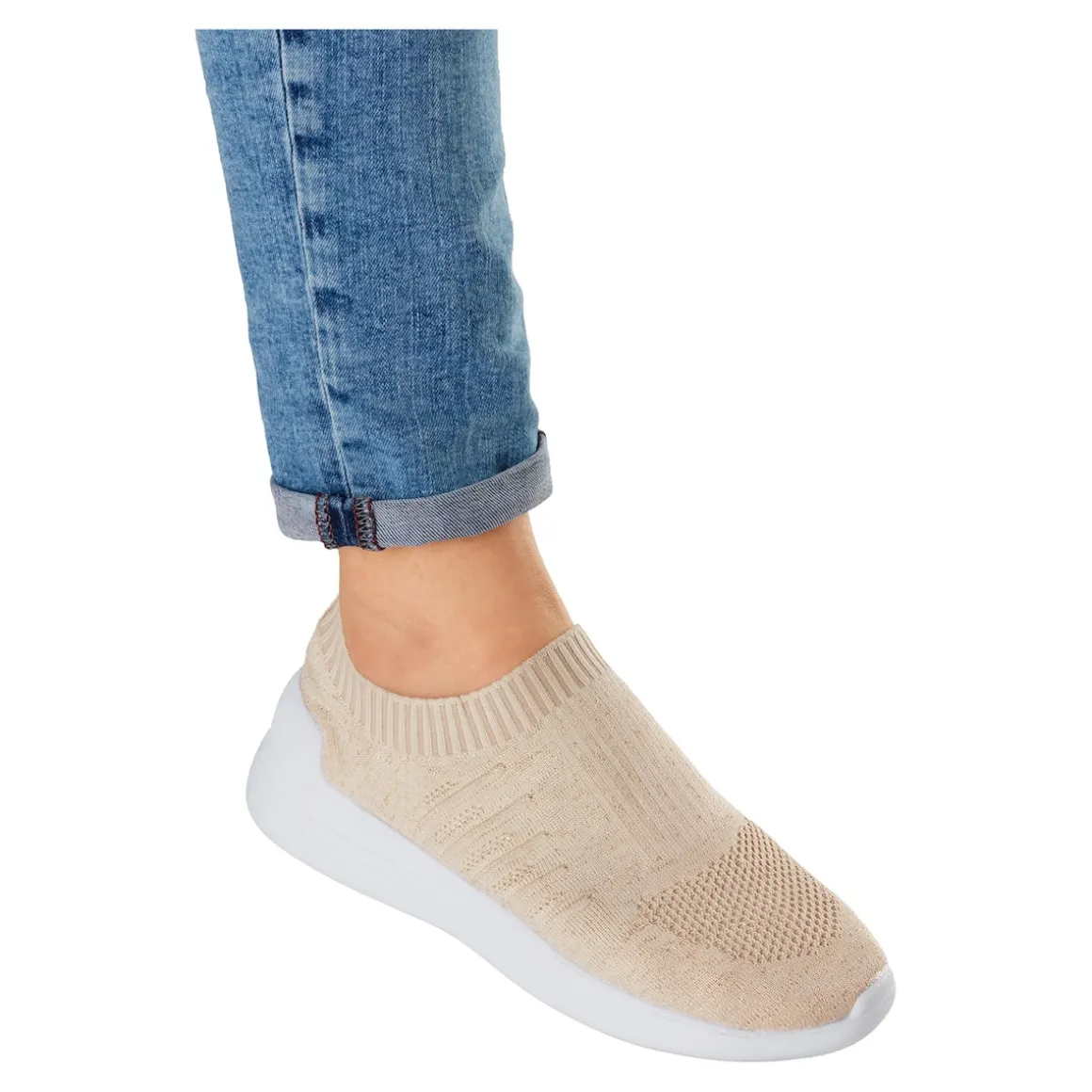 Flexi-Damenschuh "Federleicht" beige