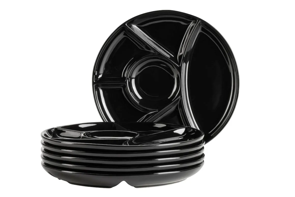 Fondueteller Set, Porzellan -