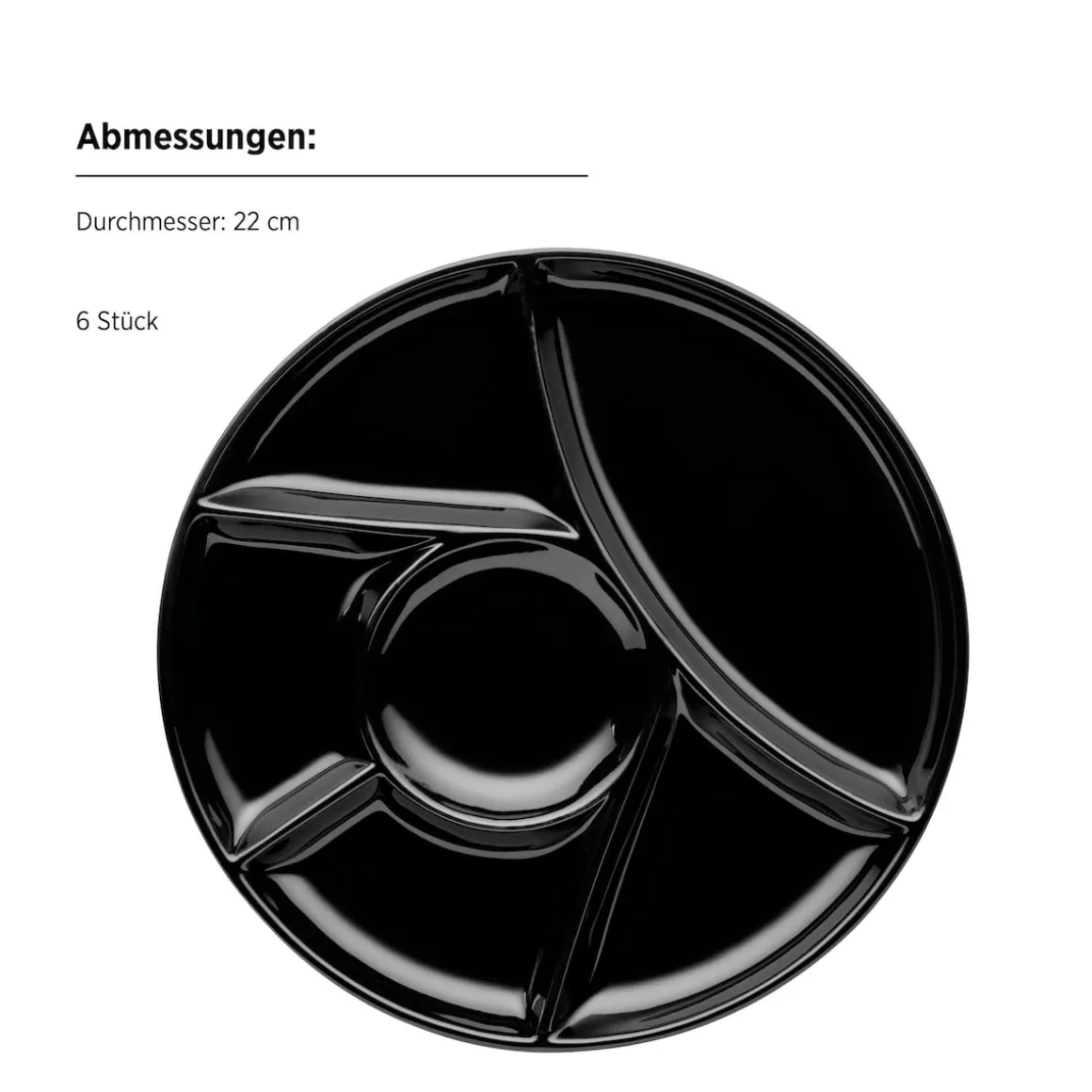 Fondueteller Set, Porzellan -