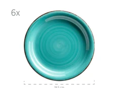 Frühstücksgeschirr, Steingut Lumaca Laguna