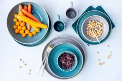 Frühstücksset, Steinzeug Candy Blau