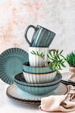 Frühstücksset, Steinzeug Confino Beige