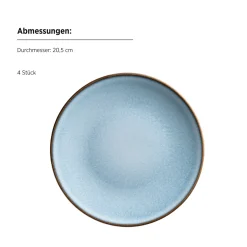 Frühstücksset, Steinzeug Smoky's Blau