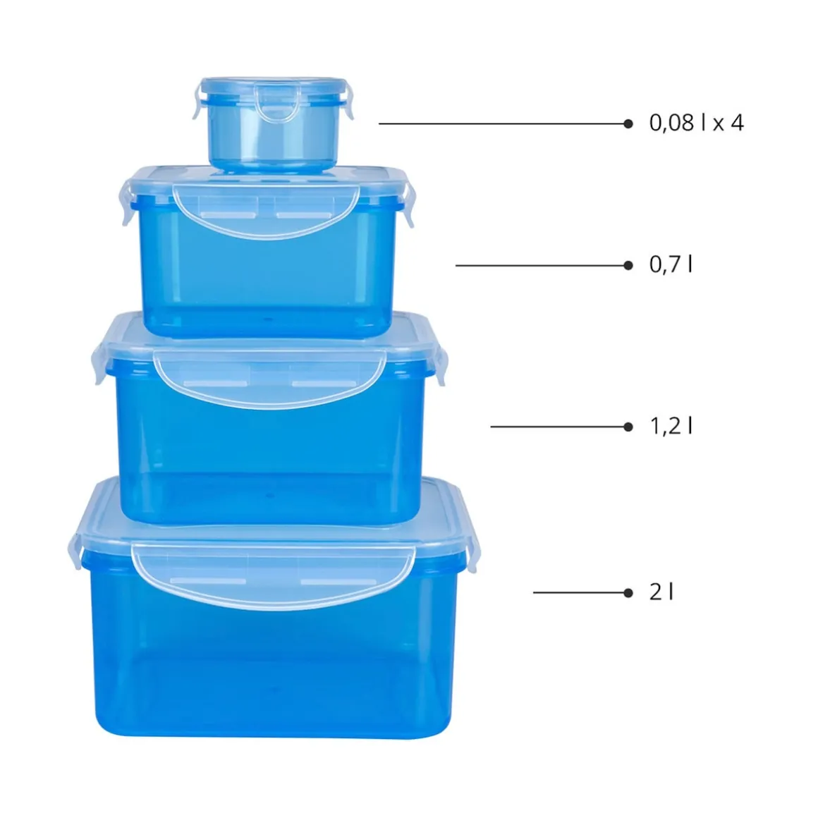 Frischhaltedosen-Set mit Klickverschluss, 20 Stück