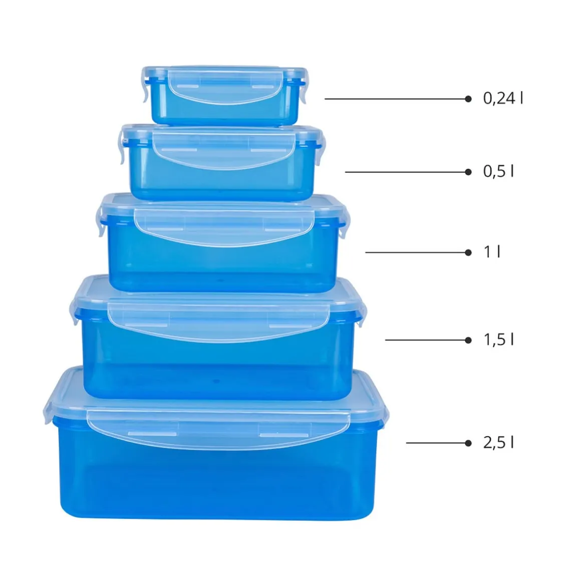 Frischhaltedosen-Set mit Klickverschluss, 20 Stück