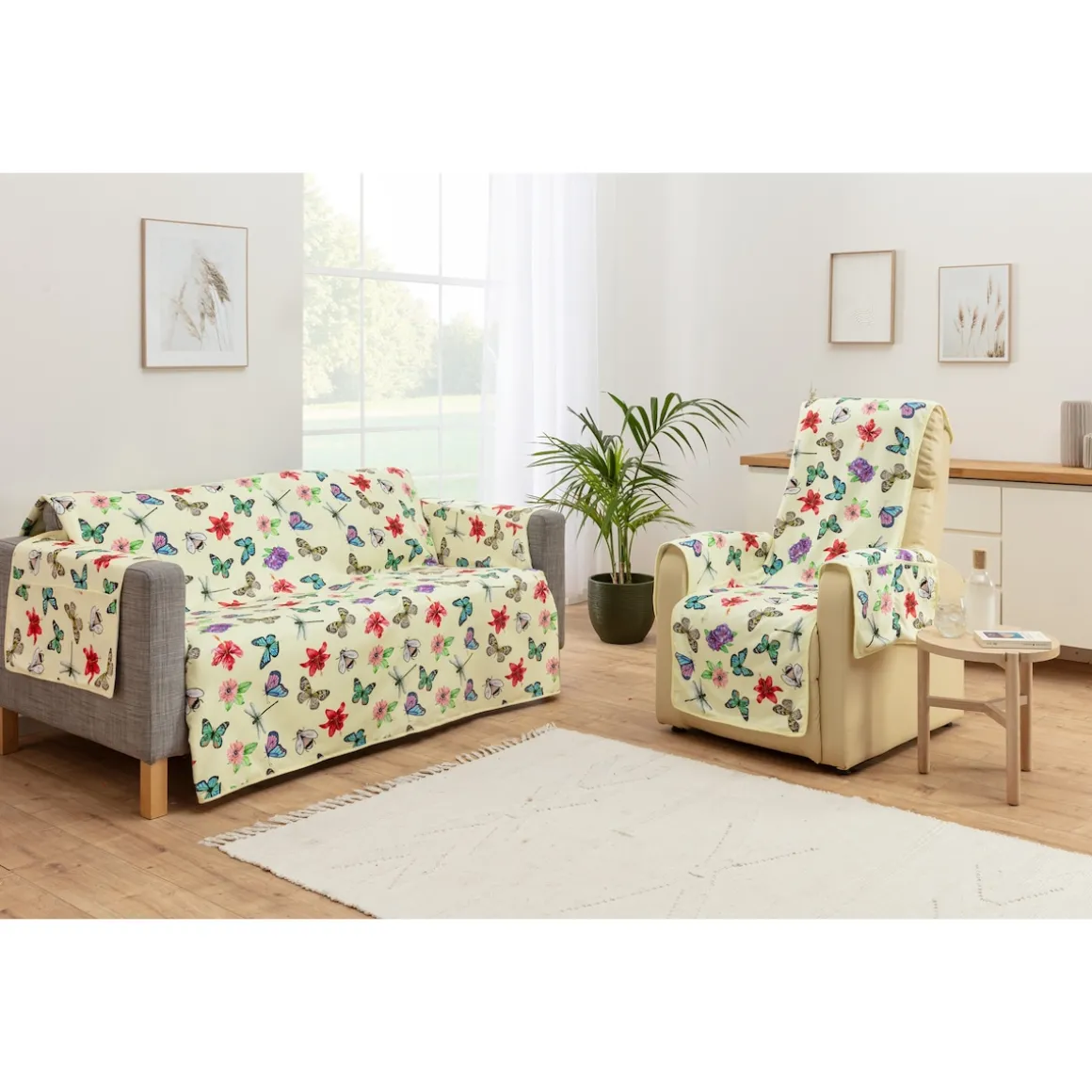 Frottee-Sofaschoner „Schmetterling“