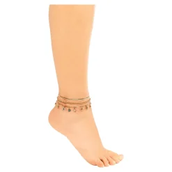 Fußkettchen „Blume“, 3 Stück